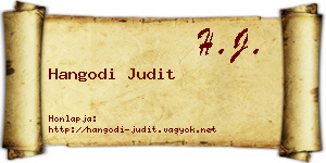 Hangodi Judit névjegykártya